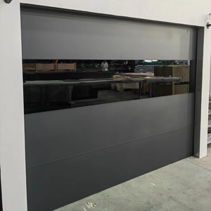 <span class=keywords><strong>Puerta</strong></span> de <span class=keywords><strong>garaje</strong></span> automática de aluminio negro moderno listón de montaje empotrado australiano con <span class=keywords><strong>motor</strong></span> de rejilla precio al por mayor para villas - Product Image 2