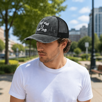 Gorras de mezclilla desgastadas vintage al por mayor con bordado 3D y malla trasera, gorra trucker personalizada para uso diario casual y streetwear.