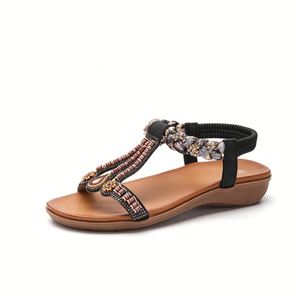 Summer New All Match Fashion Trendy Women Sandals Elastic Strap Lightweight Comfortable Casual <b>Beach</b> <b>Shoes</b> - Product Image 6