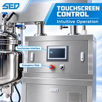 Système de contrôle PLC de haute qualité, acier inoxydable 316, machine d'émulsification sous vide pour crème cosmétique 50L, homogénéisateur