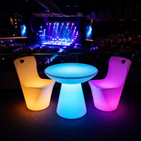 Chaise de bar lumineuse personnalisée en PE rotomoulé recyclable, chaise de bar à changement de couleur pour hôtel, club, événement, usage commercial