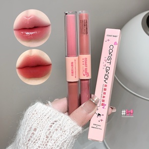 Long-Wearing Double-Head Lip Gloss | <strong>Matte</strong> &amp; Mirror Gloss Dual Finish, Watery Creamy Texture, 2-In-1 <strong>Lipstick</strong> &amp; Lip Color - Product Image 2