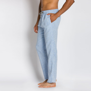 Custom High Waist <strong>Trousers</strong> Casual Outdoor Cotton <strong>Linen</strong> <strong>White</strong> Pants <strong>Men</strong> 100% <strong>Linen</strong> - Product Image 4