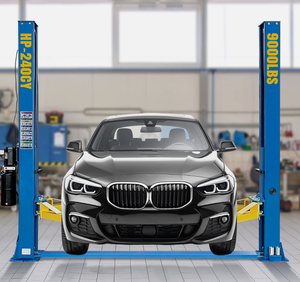 Pont élévateur 2 colonnes 9000 LBS pour voitures et camions, avec plaque de sol, <span class=keywords><strong>action</strong></span> de levage et d'abaissement fluide, protège l'intégrité du véhicule - Product Image 1