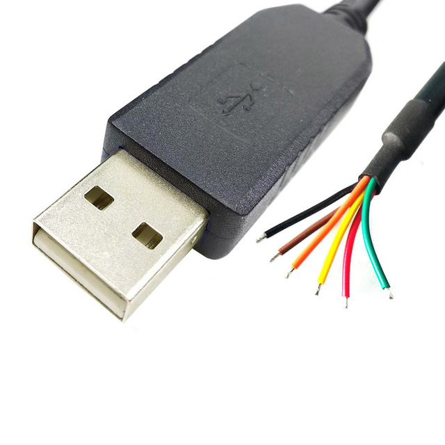 Custom Cable USB to RS485 Level Serial UART Converter Cable FTDI Chipset 6 Way Wire End Stripped Cable USB RS485