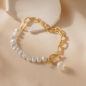 Perle épissage <span class=keywords><strong>O</strong></span> chaîne conception titane acier bracelet femme ins niche haute qualité 18K or n'est pas facile à estomper bijoux à la main - Product Image 4