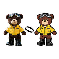 Ours en peluche personnalisé, vêtements pour animaux en peluche avec doublure en maille, doux et câlin, fabricant et fournisseur OEM ODM