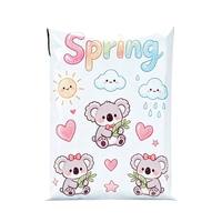 Pochette d'expédition personnalisée en polyéthylène - Sac d'expédition esthétique printemps Koala mignon - Sac d'envoi auto-adhésif vibrant pour boutiques et vêtements