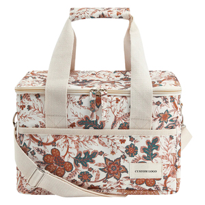 2024 nuevo gran aislamiento estampado personalizado forro playa nevera <span class=keywords><strong>bolsa</strong></span> suave no tejida lona picnic reutilizable <span class=keywords><strong>hielo</strong></span> nevera <span class=keywords><strong>bolsa</strong></span> para comida - Product Image 5
