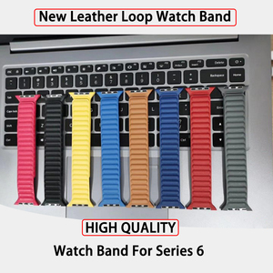 Pour les Bracelets de Montre <span class=keywords><strong>Apple</strong></span> Série <span class=keywords><strong>6</strong></span> 5 4 3 2 1 luxe 38mm 42mm 40mm <span class=keywords><strong>44mm</strong></span> Bandes de Montre En Cuir Pour Iwatch Sangle - Product Image 2