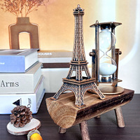 Pendule en bois rétro moderne sablier créatif rétro tour ornements pour la maison étude mariage anniversaire remise des diplômes durable élégant