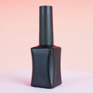 Rỗng 12ml 15ml vòng vuông chai thủy tinh cho sơn móng tay tùy chỉnh Matte Đen UV Gel container sơn móng tay chai với cap bàn chải - Product Image 3