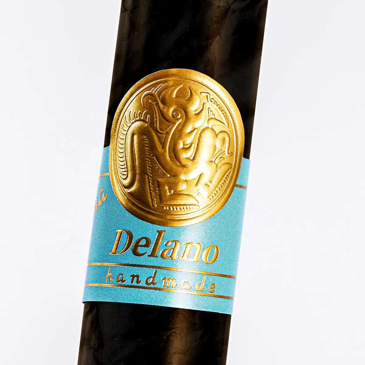 Custom Printing Personalized Non Glue Paper Cigar Band Ring Label Hot Stamp 24k Gold Foil Embossed Cigar Bands