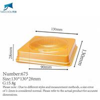 Conteneur individuel pour gâteaux de lune en plastique PET avec fenêtre transparente et base dorée, personnalisable avec logo OEM, boîte de rangement pour desserts, fabricant en gros