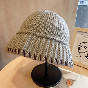 Chapeau bob rétro japonais en fourrure de <span class=keywords><strong>lapin</strong></span> <span class=keywords><strong>sauvage</strong></span>, version coréenne pour femme, chapeau d'automne et d'<span class=keywords><strong>hiver</strong></span>, chapeau chaud, chapeau de pêcheur - Product Image 3