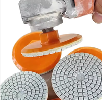 Disques de polissage diamantés de 4 pouces (100 mm) avec marquage OEM, intégrant la découpe et le polissage des bords, pour carrelage et pierre