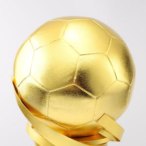 Trofeo de Fútbol de Metal Fundido a Presión, Fabricación Personalizada, Trofeo <span class=keywords><strong>FIFA</strong></span> de Aleación de Plomo y Estaño, Patrón Geométrico, Electrochapado - Product Image 3