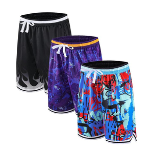Groothandel Fabriek 100% Polyester Gesublimeerde Ademend Snel Droogende Streetwear Training Dubbele Mesh Basketbalshorts - Product Image 6