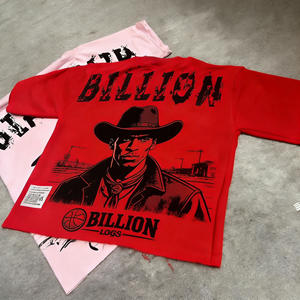 เสื้อยืดผู้ชายดีไซน์วินเทจทรงครอปไซส์ใหญ่100% ผ้าฝ้ายปรับแต่งโลโก้ได้ - Product Image 1