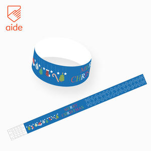 Benutzer definierte beliebte Tyvek Armband Frohe Weihnachten Papier Party Tyvek Armbänder <span class=keywords><strong>Premium</strong></span> Papier Armbänder mit Logo Custom - Product Image 6