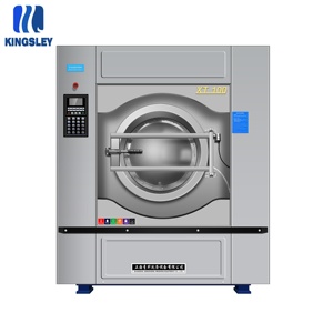 Laveuse-essoreuse industrielle entièrement automatique 120 kg en SUS304, machine à laver le linge robuste pour usine de blanchisserie centralisée et hôtel - Product Image 1