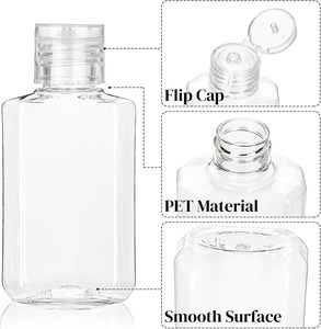 Botella de Plástico Transparente de 400 ml, Botella de PET Vacía para Loción, Champú o Tónico, con Tapa Abatible - Product Image 3