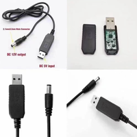 Cable USB Boost 5,5*2,1mm DC a DC 5V/9V/12V Banco de energía 5V Boost Enrutador inalámbrico a línea de conversión de voltaje