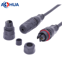 Câble d'alimentation pour driver LED, type de fixation par vis, connecteur circulaire étanche à 3 broches IP68