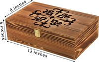 Boîte de rangement pour sachets de thé en bois rectangulaire personnalisée avec 8 compartiments, sachet de thé et d'épices pour le salon et le bureau