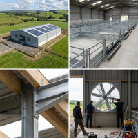 Bâtiment avicole moderne en structure acier préfabriquée Liyou avec certification CE, grande portée, pour ferme avicole