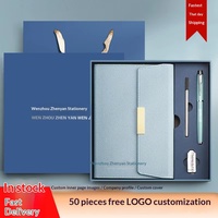 Carnet de notes professionnel pratique et simple, motif litchi, trois volets, coffret cadeau, impression de logo, papier Dowling, PU