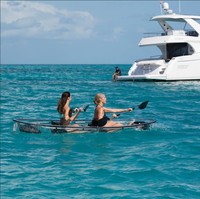 Kayak de Pêche en Cristal Bateau Canoë Transparent avec Fond Clair pour Vente en Gros