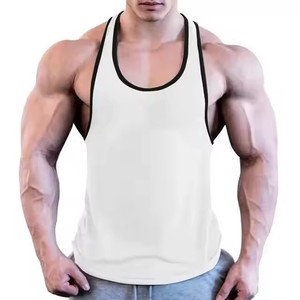 <b>Men's</b> Gym Stringer Tank Top Casual Bodybuilding <b>Singlet</b> Quick Dry Solid Color Streetwise Trends Plus Size - Product Image 6