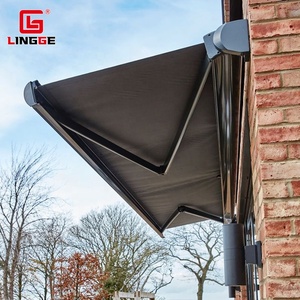 Khách Sạn Biểu Tượng Tùy Chỉnh Vải Ngoài Trời Gấp Cassette Mái Hiên Cơ Động Cơ Nhôm Ngoài Trời Điện Mái Hiên - Product Image 2