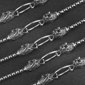 Collares de Acero Inoxidable para Hombre, Estilo Retro, Collares de Lobo a la Moda, Cadena con Colgante de Animal, Joyería Masculina - Product Image 6