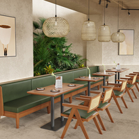 Meubles de restaurant modernes, ensemble de table et de chaises, bois massif de luxe, hôtel, café, restaurant, restauration rapide, sièges de comptoir