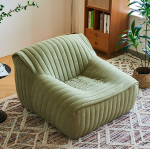 Sillón Moderno de Tela Cuadrado para Sala de Estar, Dormitorio, Hotel, Ecológico, de un Solo Asiento - Product Image 1