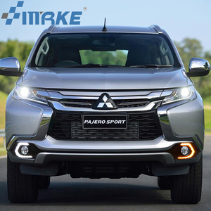 Smrke Cho Mitsubishi <span class=keywords><strong>Pajero</strong></span> 2015 2016 2017 DRL Ban Ngày Ánh Sáng Chạy Xe Dẫn Đèn Sương Mù Với Bật Tín Hiệu Sương Mù Đèn Phía Trước Ánh Sáng - Product Image 2
