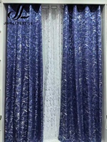 Rideau occultant en feuille d'or, vente directe usine, lot de 3 pièces, tissage dense et robuste, 100 % polyester, écologique, pour projets d'exportation et usage commercial