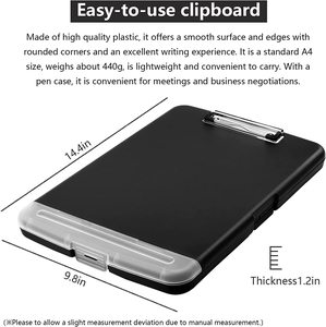 Kẹp Hồ Sơ A4 Kẹp Hồ Sơ Lưu Trữ Hộp Nhựa Mở Bên Hông Tài Liệu Vật Liệu Lật PVC Chống Thấm Nước - Product Image 5