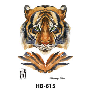La migliore vendita personalizzata impermeabile tigre Tatoo adesivo colorato falso giaguas tatuaggio temporaneo per gli uomini - Product Image 5