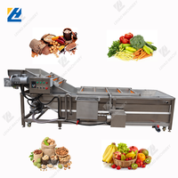 Groente Fruit Wasmachine Sorteermachine Aardappel Wortel Cassave Was-En Schilmachine Noot Reinigingsmachine