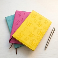 Carnet de notes personnalisé en cuir PU A5 avec coins arrondis, reliure cousue, pour une utilisation quotidienne au bureau