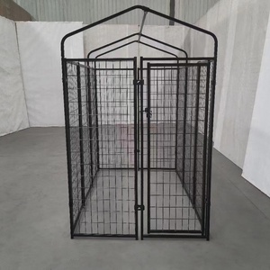 2025 Hot Sales Black Metal <strong>Dog</strong> Kennels Breathable Solid Pattern Outdoor Pet Cage <strong>Welded</strong> Wire Mesh <strong>Crate</strong> Hot Selling Product - Product Image 2