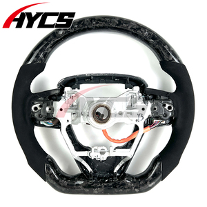 <span class=keywords><strong>Volante</strong></span> de Fibra de Carbono Forjado Personalizado para Toyota Camry Gen 8th 2018-2023 Estilo <span class=keywords><strong>Deportivo</strong></span> <span class=keywords><strong>TRD</strong></span> con Forma de D y Cuero de Gamuza - Product Image 6