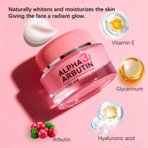 Crème éclaircissante <span class=keywords><strong>pour</strong></span> <span class=keywords><strong>le</strong></span> <span class=keywords><strong>visage</strong></span> <span class=keywords><strong>naturelle</strong></span> OEM avec Alpha Arbutin & Acide Kojique Acide Hyaluronique Hydratante & Anti-âge <span class=keywords><strong>pour</strong></span> tous types de peau - Product Image 1
