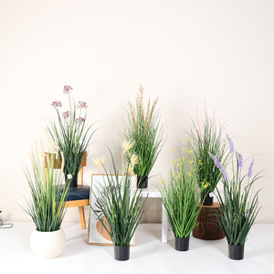 Planta Artificial <span class=keywords><strong>de</strong></span> Plástico con Hojas Verdes, Planta Artificial en Maceta para Decoración <span class=keywords><strong>de</strong></span> Jardín, Decoración del Hogar, Plantas Artificiales - Product Image 2