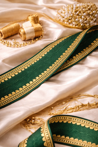 Ribete de Encaje de Nylon/Poliéster Verde de Lujo de 38 mm, Resistente al Encogimiento, para Prendas y Manualidades, Superventas - Product Image 5