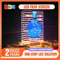 Écran LED transparent ultra-fin haute résolution P6 P8, auto-adhésif, pour vitrine, publicité, centres commerciaux, HDR10+