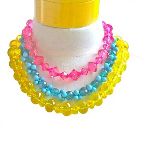 Funky Resin Beaded <b>Necklace</b> Fashion With Heart Shape Colorful Stones For Party Gift Unisex Trendy <b>Statement</b> Jewelry for Woman - Product Image 5